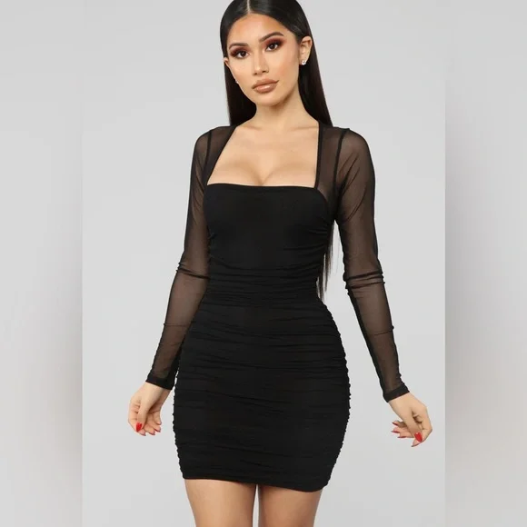 Fashion Nova Dresses Oh So Fresh Mini Dress Black Fashion Nova